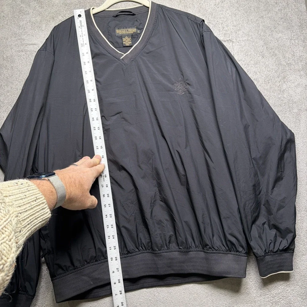 Donald J Trump Signature Collection Windbreaker Jacket V Neck Mens‎ Large
